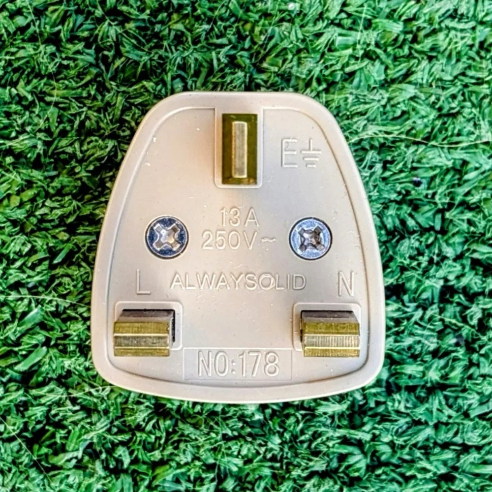 AC Adaptor Converts USA to UK United Kingdom Grounded Outlet Travel Plug Adapter